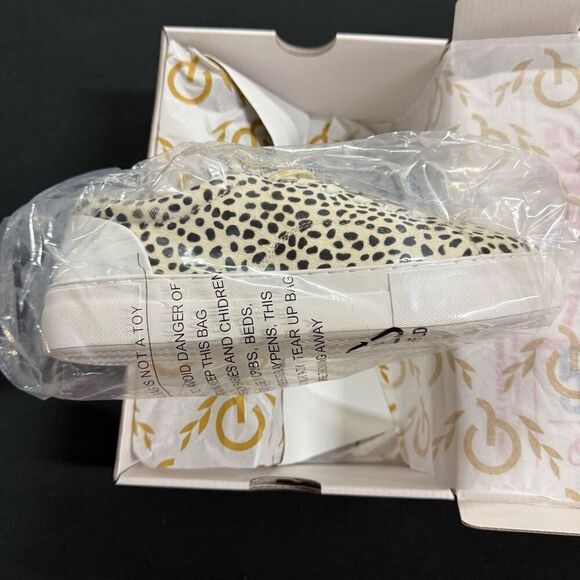 New Official Program Calf Hair Leopard White Black Platform Sneakers 10 - Picture 3 of 7